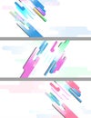 Set of abstract geometric banners