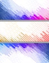 Set of abstract geometric banners