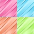 Set of abstract geometric diagonal pink, blue, green, beige gradient colors background Royalty Free Stock Photo