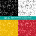 Set of abstract geometric dots pattern circles of random size on Royalty Free Stock Photo