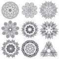 Set of abstract geometric elements and shapes on white background Royalty Free Stock Photo