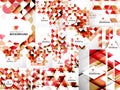 Set of Abstract Geometric Flyer Templates Royalty Free Stock Photo