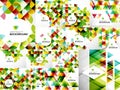 Set of Abstract Geometric Flyer Templates Royalty Free Stock Photo