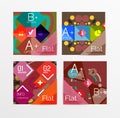 Set of abstract geometric shapes with options Royalty Free Stock Photo