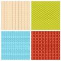 Set of 4 abstract geometrical ethnic seamless pattern.