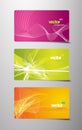 Set of abstract gift cards with lines.