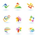 Set of abstract globe icons Royalty Free Stock Photo