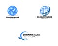 Set of Abstract globe logo Royalty Free Stock Photo