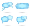 Set of abstract glossy speech bubble Royalty Free Stock Photo