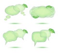 Set of abstract glossy speech bubble Royalty Free Stock Photo