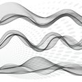 Set of abstract gray wave smoke transparent wavy design purple vector eps10 Royalty Free Stock Photo