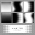 Set of Abstract Halftone Backgrounds.