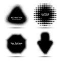 Set of Abstract Halftone Design Elements