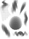 Set of abstract halftone stains for your design.