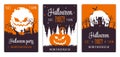 Set of abstract Halloween party backgrounds 01 Royalty Free Stock Photo