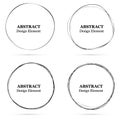 Set of abstract hand drawn circles for your design. Scribble cir Royalty Free Stock Photo