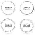 Set of abstract hand drawn circles for your design. Scribble cir Royalty Free Stock Photo