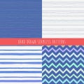 Set of abstract hand drawn patterns. Royalty Free Stock Photo