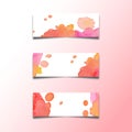 Set of abstract header banners with watercolors stains Eps10 vector