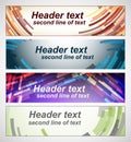 Set of abstract horizontal banners.