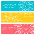 Set of abstract horizontal header banners Royalty Free Stock Photo