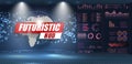 Set abstract HUD elements for UI UX design. Statistic and data, information infographic. Royalty Free Stock Photo