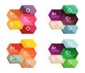 Set of abstract infographics content boxes