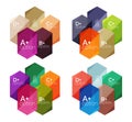 Set of abstract infographics content boxes