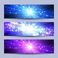 Set of abstract lights backgrounds Royalty Free Stock Photo