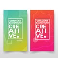 Set of Abstract line and dots Banner gradient color Royalty Free Stock Photo