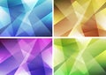 Set of abstract modern background green, yellow, blue, purple low polygon with triangle pattern texture Royalty Free Stock Photo