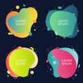 Set of abstract modern fluid colorful shape graphic element banners background Royalty Free Stock Photo