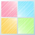 Set of abstract motion striped diagonal lines pastel color background and texture. Royalty Free Stock Photo