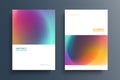 Set of abstract multicolored backgrounds with blurred color gradients. Bright color templates for brochures, posters and covers. Royalty Free Stock Photo