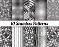 Set of 10 Abstract patterns Royalty Free Stock Photo