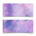 Set of Abstract Pink Triangular headers