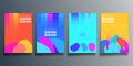 Set of abstract poster design with blob shapes for wallpaper, flyer, poster, brochure cover, typography