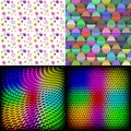 Set of Abstract rainbow colorful tiles mosaic