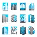 Set of abstract real estate icons