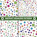 Set of abstract seamless geometric pattern. Royalty Free Stock Photo