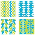 Set of abstract seamless patterns