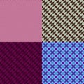 Set abstract seamless patterns with colorful rhombus