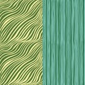 Set of abstract seamless vector, isolated organic patterns of turquoise waves and lines. Trendy hand-made graphic color