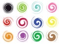 Spiral swirl grunge logo Royalty Free Stock Photo