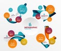 Set of abstract step infographics Royalty Free Stock Photo