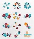 Set of abstract step infographics Royalty Free Stock Photo