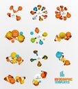 Set of abstract step infographics Royalty Free Stock Photo