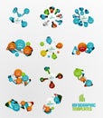 Set of abstract step infographics Royalty Free Stock Photo