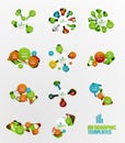 Set of abstract step infographics Royalty Free Stock Photo
