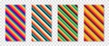 Set of abstract striped line background. Vector illustration Royalty Free Stock Photo